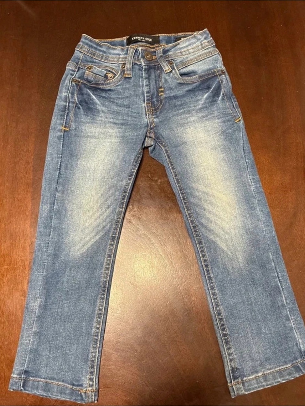 Kenneth Cole toddler boys Blue Straight-Leg Jeans